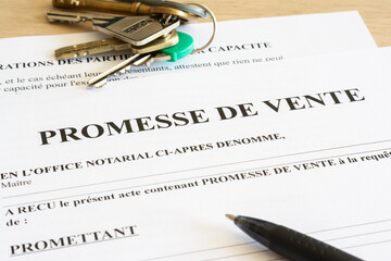 Promesse de vente d'un bien immobilier