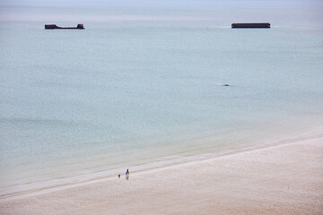 The Asnelles landing Beach, Normandy, France