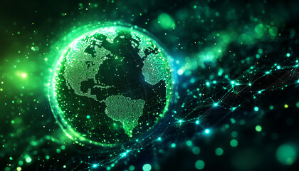 Fototapeta premium quantum-computing-climate-modeling-sustainability-tech-impact