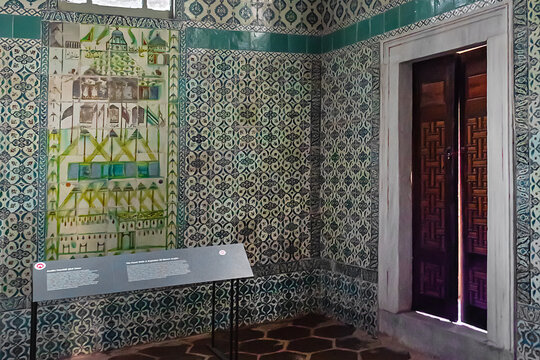 Decorated with 17th century Kutahya and Iznik tiles Mosque of the Black Eunuchs (Karaagalar Mescidi) in the Imperial Harem at Topkapi Palace. ISTANBUL, TURKEY. September 23, 2024.