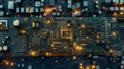 コンピューターのICチップのイメージ