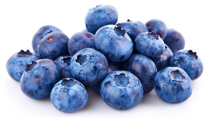 Fototapeta premium bright-blueberries-antioxidants-nutritious-snack-on-white-background