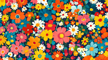 A bright floral texture, perfect for cheerful and vibrant designs.