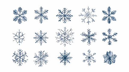 a bunch of snowflakes that are on a white surface with a white background and a white background, An Gyeon, generative art, snow, a cross stitch 2025 AI .