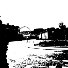 Fototapeta premium Ferris wheel in Kyiv