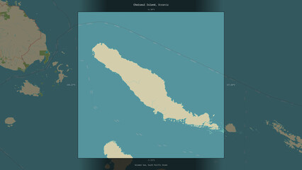 Choiseul Island, Solomon Islands, highlighted and labelled. Topo Humanitarian © zelwanka