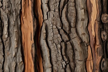 Obraz premium Woodland Textures Natural Bark Background with Earthy Grain Patterns