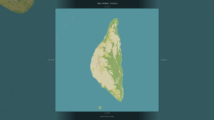'Eua Island, Tonga, highlighted and labelled. Topo Humanitarian © zelwanka