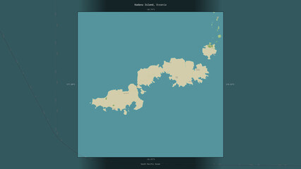 Kadavu Island, Fiji, highlighted and labelled. Topo Humanitarian © zelwanka