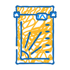 cutting table sewing doodle icon sketch vector. cutting table sewing sign. isolated symbol illustration