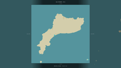 Lou Island, Papua New Guinea, highlighted and labelled. Topo Humanitarian © zelwanka
