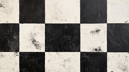  A background with an abstract checkerboard pattern in black and white. 