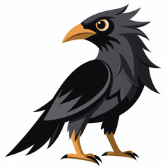 Chihuahuan Raven Vector Illustration High-Quality Design for Nature Enthusiasts
