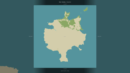 Ono Island, Fiji, highlighted and labelled. Topo Humanitarian © zelwanka