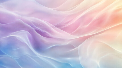 Obraz premium A background featuring abstract wave patterns in soft pastel colors. 
