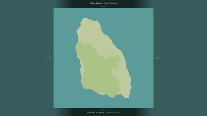 Pinta Island, Ecuador, highlighted and labelled. Topo Humanitarian © zelwanka
