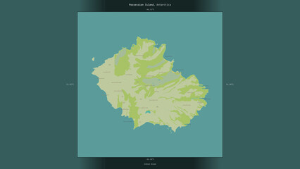 Possession Island, France, highlighted and labelled. Topo Humanitarian © zelwanka