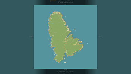 Raiatea Island, France, highlighted and labelled. Topo Humanitarian © zelwanka