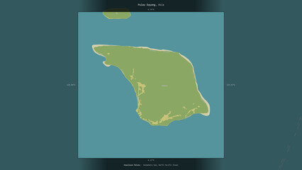 Pulau Sayang, Indonesia, highlighted and labelled. Topo Humanitarian © zelwanka
