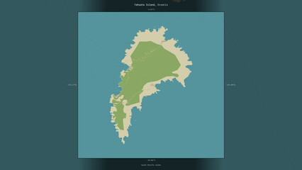 Tahuata Island, France, highlighted and labelled. Topo Humanitarian © zelwanka