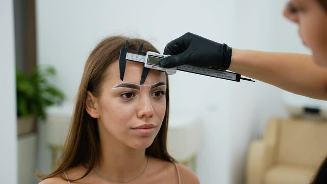 Precision Eyebrow Mapping for Permanent Makeup Application