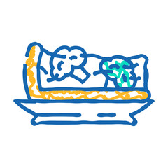 broccoli casserole doodle icon sketch vector. broccoli casserole sign. isolated symbol illustration