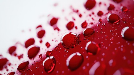 Vivid Blood Droplets: Ultra-Realistic, Cinematically Lit 8K UHD Image on White Background