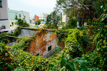 Kaohsiung, Taiwan, Republic of China, 01 25 2024: The landscape of Cijin island, lighthouse and cihou fort