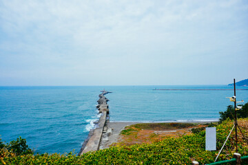 Kaohsiung, Taiwan, Republic of China, 01 25 2024: The landscape of Cijin island, lighthouse and cihou fort
