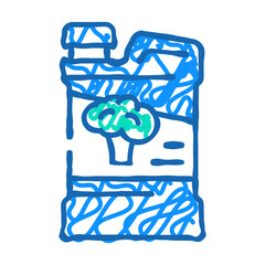 broccoli pest remedies doodle icon sketch vector. broccoli pest remedies sign. isolated symbol illustration