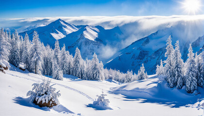 Obraz premium Paisaje nevado