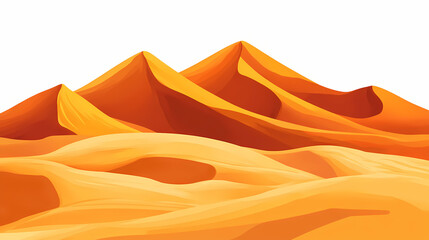 Fototapeta premium Sand dunes in the desert png. Sand Dunes. Illustration