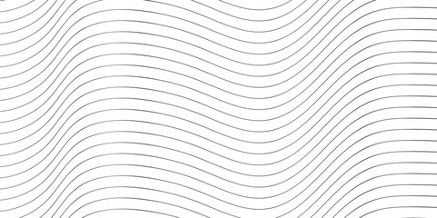 Vector black and white abstract waves pattern of lines. Abstract black waves seamless pattern on white background. Vector illustration EPS 10