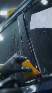 The film shows the application of ppf foil on the interior and body elements car SUV. Additional work in the detailing studio ceramic coating with ppf wrapping.