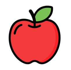 Apple vector, Back to school filled design icon stock illustration