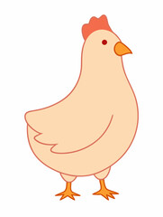 Cute chicken design stock illustration
