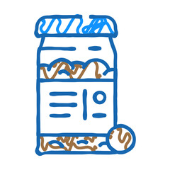 premium cabbage pills doodle icon sketch vector. premium cabbage pills sign. isolated symbol illustration