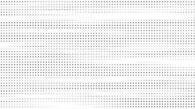 white halftone dotted texture abstract animation loop background, dots and grid digital retro vintage motion backdrop