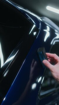 The film shows the application of ppf foil on the interior and body elements car SUV. Additional work in the detailing studio ceramic coating with ppf wrapping.
