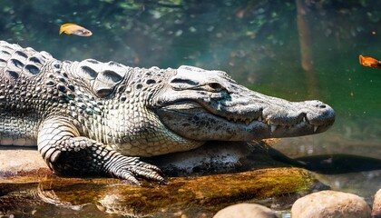 Obraz premium alligator in the swamp