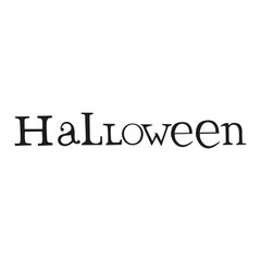 Vector lettering for Halloween. text in flat style. grunge font template for holiday design