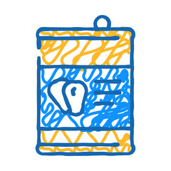 can corn doodle icon sketch vector. can corn sign. isolated symbol illustration