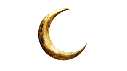 crescent moon on transparent background