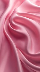Soft pink silk fabric, close-up. Elegance and luxury textile concept