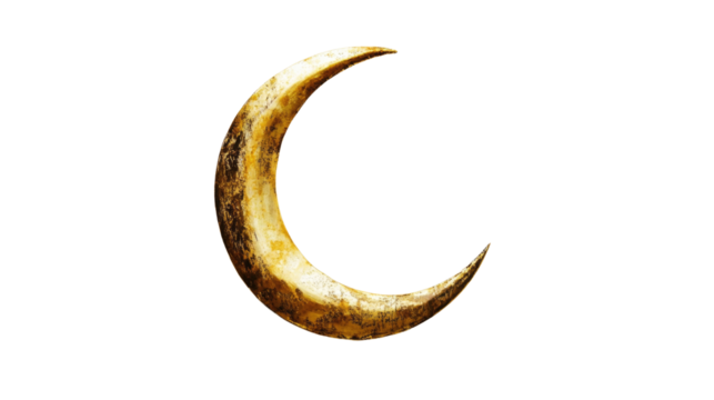 crescent moon on transparent background - Powered by Adobe