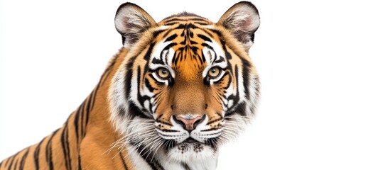 Obraz premium A fierce tiger with bold stripes and an intense gaze