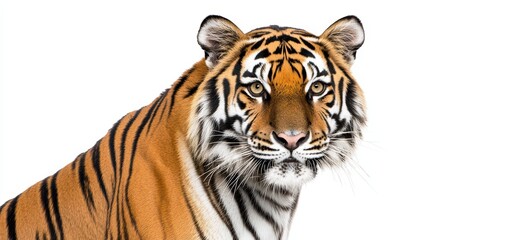Fototapeta premium A fierce tiger with bold stripes and an intense gaze