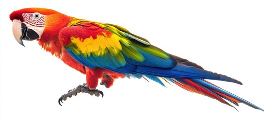 Fototapeta premium A stunning macaw with its bright red, blue, and yellow feathers
