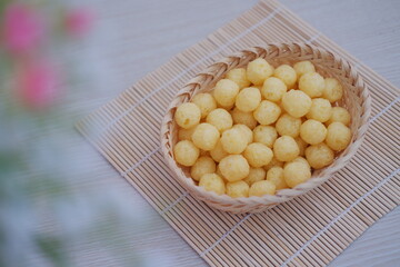 chiki balls. delicious chicken broth flavored snack