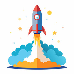 rocket in the sky